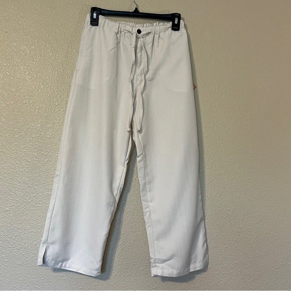 Caribbean Joe Pants - Caribbean Joe Women's S Cream/ Light Khaki Capris w/ Tie Waist